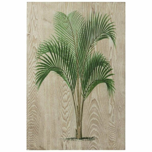 Solid Storage Supplies Coastal Palm I Fine Giclee Printed Directly on Hand Finished Ash Wood Wall Art SO2962609